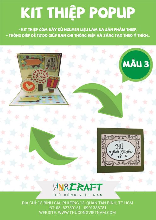 Kit thiệp popup mẫu 3